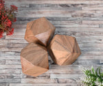 Acacia Wood Decorative Wood Ball for Centerpiece or Individual Use Ideal for Use in Living, Dining Room, Coffee Table Centerpiece Home Décor (3" X 3" X 3"), (Set of 3)