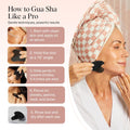 Stainless Steel Gua Sha Facial Tools - Guasha Tool for Face, Face Sculpting Tool, Neck Massager, Double Chin Reducer Gua Sha Tools, Lymphatic Drainage Massager, Facial Skin Care - Matte Black