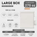 3-Set Laundry Room Organization and Storage | Modern Farmhouse Laundry Room Decor | Laundry Container for Organizing Laundry Pods, Laundry Powder, Dryer Sheets, Dryer Balls, Cream White