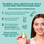 Contact Solution, Multi-Purpose Solution with Lens Case, Cleans, Conditions, Hydrates, Disinfects, Removes Protein, Dirt & Debris, Contact Lens Cleaner & Storage, 10 Fl Oz (Pack of 2)
