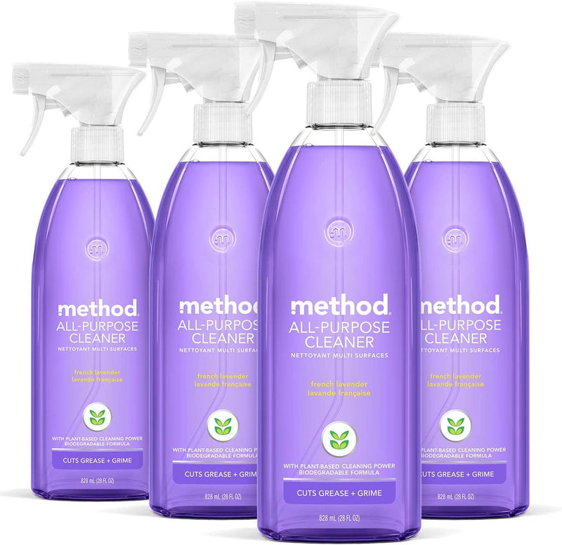 All-Purpose Cleaner Spray, French Lavender, Perfect for Most Counters, Tiles and More, 28 Fl Oz, (Pack of 4)