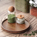 Lazy Susan Organizer for Kitchen,Acacia Wood Turntable for Cabinet, Pantry, Table, Countertop, Vanity, Spice Rackï¼ˆSmallï¼‰
