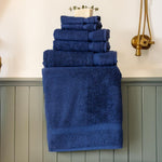 - Luxury 6 Piece Towel Set, 100% Turkish Cotton, Quick Drying, Highly Absorbent & Comfy, Includes 2 Bath Towels, 2 Hand Towels & 2 Washcloths | (Navy)