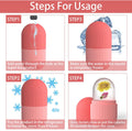 Ice Cube Roller Massager for Face, Eyes and Neck Naturally Conditioning and Skin Care,De-Puff Eye Bags,Reduce Migraine Pain,Reusable Massage Silicone Ice Mold (Pink)