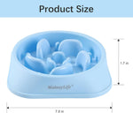 Slow Feeder Dog Bowls 2PCS, Anti-Choking Puzzle Dog Food Bowls, Anti-Slip Interactive Feeding Slow down Eating, Bloat Stop Maze Dishes for Medium Breeds