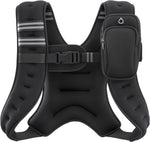 Weighted Vest, 6Lb/8Lb/12Lb/16Lb/20Lb/25Lb/30Lb Weight Vest with Reflective Stripe for Workout, Strength Training, Running, Fitness, Muscle Building, Weight Loss, Weightlifting