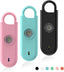 140Db Personal Safety Alarm for Women, 3 Pack Safe Alarm Protection Keychain with Strobe Light & Low Battery Notice, Security Siren Self Defense for Seniors College Girls, Pink+Blue+Black