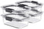 Brilliance Glass Food Storage Containers, 3.2 Cup, Set of 4, Bpa-Free, Leak-Proof, Clear