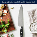 Statement Premium Quality 15-Piece Knife Block Set, Natural, Razor-Sharp, German Engineered Informed by 100+ Years of Mastery, Lightweight and Strong, Dishwasher Safe