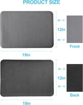 Dish Drying Mat for Kitchen Counter, 12"X19" Dish Drying Pad with Non-Slip Rubber Backed, Hide Stain anti Absorbent for Kitchen Counter, Drying Mat for Coffee Machine Dish Rack (Grey)