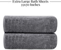 Pack of 2 Extra Large Bath Sheets 35 X 70 Inches, 100% Cotton, Larger & Lighter Weight, Quicker to Dry, Super Soft & Absorbent, Oversized Bath Towels, Dark Grey