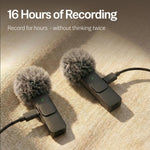 (Latest Model) - Wireless Mini Microphone for Iphone, Ipad, Android - 2 Pack Lavalier Microphone for Video Recording - Iphone Mic Crystal Clear Recording with USB-C for Content Creators