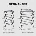 Clothes Drying Rack | Foldable Drying Rack Clothing for Laundry | Small Collapsible Portable Dryers for Laundry | Use for Indoor & Outdoor | Black 37.5"X29"X12"