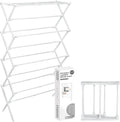 4-Tier Clothes Drying Rack, 4Ft High Foldable Drying Rack Clothing for Indoor & Outdoor, Portable Collapsible Laundry Dryer for Laundry Room and Apartment, White 29" L X 49" H X 11.5" W