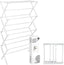 4-Tier Clothes Drying Rack, 4Ft High Foldable Drying Rack Clothing for Indoor & Outdoor, Portable Collapsible Laundry Dryer for Laundry Room and Apartment, White 29" L X 49" H X 11.5" W