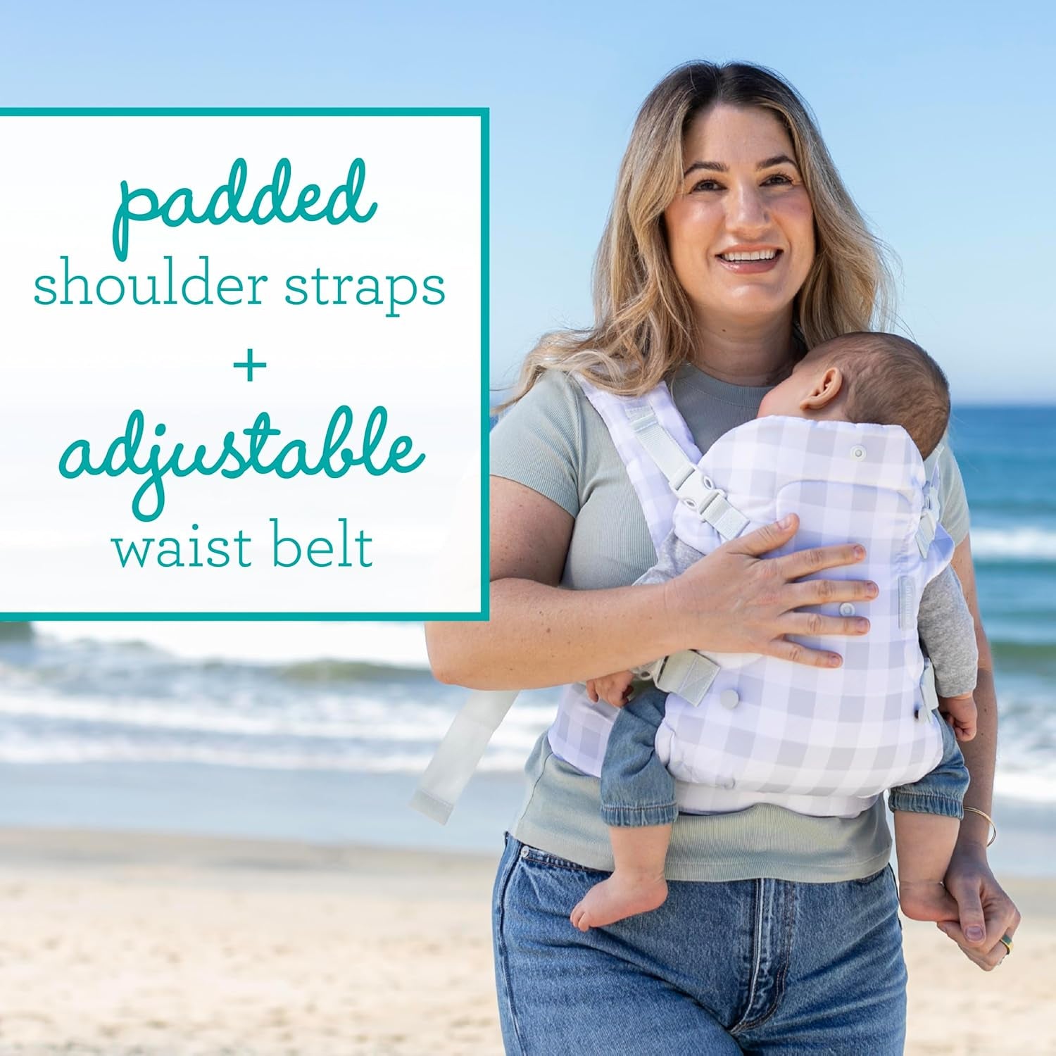 Flip 4-In-1 Convertible Baby Carrier, Adjustable, Ergonomic Hands Free Babywearing, Registry Essential, Carrier for Newborn to Toddler, Plaid
