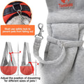 Small Dog Cat Sling Carrier Puppy Purse Travel Wrap Soft Crossbody Pet Bag (Gray, M - Classic Pocket & Classic Strap)