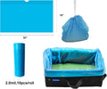 Travel Cat Litter Box, Leak-Proof Portable Litter Box, Collapsible Toilet Tray Carrier for Small Medium Cats (Black+Litter Box Liners, Medium)