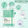 Food Journal for Women Weight Loss & Fitness - Meal Planner & Calorie Counter Book | A5 Food Diary for Gym, Yoga & Healthy Eating | 90D Undated Wellness Nutrition Journal for Women & Men Workout, Green