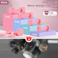 Adjustable Dumbbell Set, 4 in 1 Free Weights Dumbbells Set for Women, Weights for Women at Home, 2Lb 3Lb 4Lb 5Lb with TPU Soft Rubber Handle for Home Gym Exercise Training