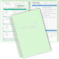 Wellness Planner & Fitness Log - Daily Diet & Health Journal with Weight Loss, Wellness Journal Notebook for Tracking Fitness, Sleep, Nutrition, Meal, Habits, A5(5.8 X 8.6 Inch) (Green)