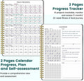 Fitness Journal for Women & Men, Food & Workout Journal Planner Log Book with Measuring Tape, Undated Wellness Planner to Track Weight Loss, Muscle Gain, Home Gym Exercise, Daily Nutrition, 9.5" X 7"