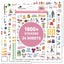 Workout & Fitness Stickers Mega Pack - Set of 24 Sheets 1800+ Health and Wellness Stickers | Tracking Stickers for Sports Planners, Journals & Calendars - Perfect for Weight Loss, Exercise Goals