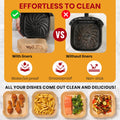 Air Fryer Paper Liners, 125Pcs Air Fryer Disposable Liners, Non-Stick and Oil Proof for Easy Cleanup, 8” Square for 5-8 Qt Basket by