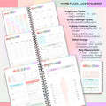 3 Month Fitness & Workout Planner for Women | Gym Journal, Weight Loss Tracker, Meal Planner, Self Care Habit Tracker | Workout & Wellness Journal | A5 (Rainbow)