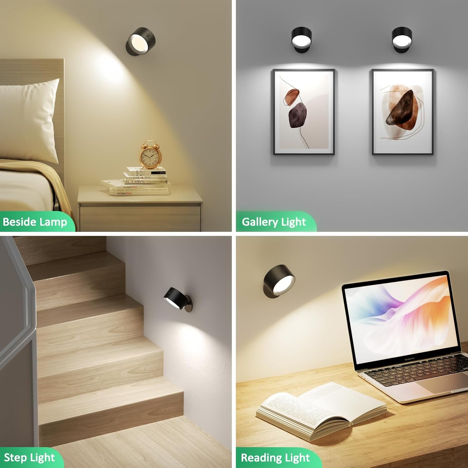 LED Wall Lights with Remote, Wall Mounted Sconces 3000Mah Rechargeable Battery Operated 3 Color Temperatures & Dimmable Magnetic Ball 360Â°Rotation Cordless Wall Light for Bedroom Bedside