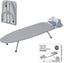 Ironing Board, Small Iron Board with Iron Rest, Mini Tabletop Ironing Board with Heat-Reflective Cover and 100% Cotton 8Mm Thicken Pad, 31.5"X11.8"X6.2", Silver