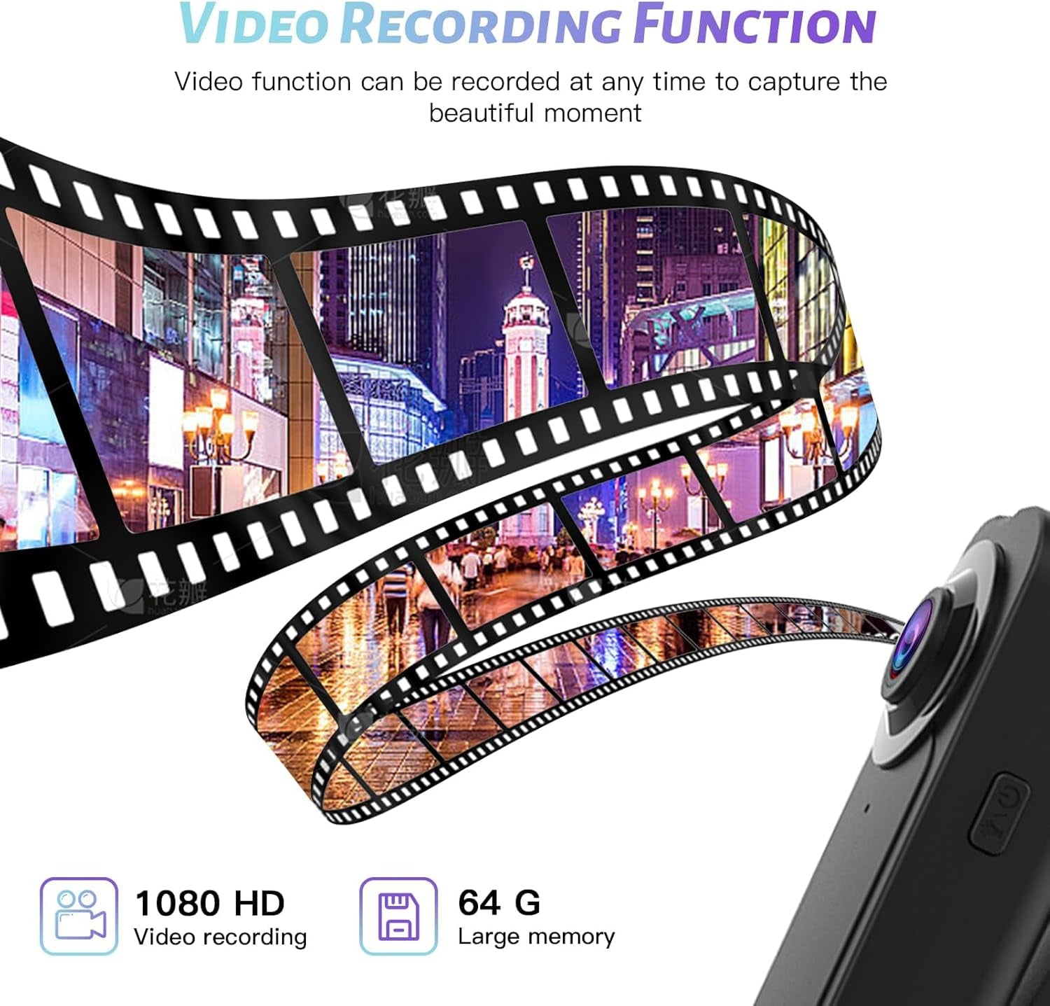 Mini Body Cameras with Audio and Video Recording, POV Camera with 64G Card Body Worn Cam ,Wearable Patrol Video Recording Camcorder with Night Version ,Camcorder for Security Work Records Traveling