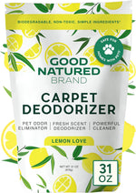 | Carpet Deodorizer & Freshener Powder | 31 Oz Pet Odor Eliminator for Strong Odor & Pet Urine | Fresh Natural Lemon Scent | Safe for Homes with Pets