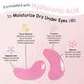 Award Winning under Eye Mask - Reduce Dark Circles, Puffy Eyes, Undereye Bags, Wrinkles - Gel under Eye Patches - Small Birthday Gifts - Vegan Cruelty-Free (Pink, 6 Pairs)