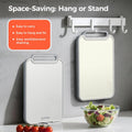 Stainless Steel Cutting Board for Kitchen, 2-In-1 Double-Sided Chopping Board, Dishwasher Safe, Food Grade Stainless Steel/Pp, Easy to Clean, Large Size, Non-Slip, 16"×11"