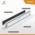 under Cabinet Lighting â€“ Motion Sensor Closet Lights, Battery Operated LED Strip Light Bar, Stick-On Wireless Indoor Lights for Kitchen, Pantry, Hallway, Stairs, 4 Pack