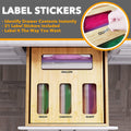 Bag Storage Organizer for Kitchen Drawer, Bamboo Organizer, Compatible with Gallon, Quart, Sandwich and Snack Variety Size Bag (1 Box 4 Slots)