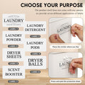 3-Set Laundry Room Organization and Storage | Modern Farmhouse Laundry Room Decor | Laundry Container for Organizing Laundry Pods, Laundry Powder, Dryer Sheets, Dryer Balls, Cream White