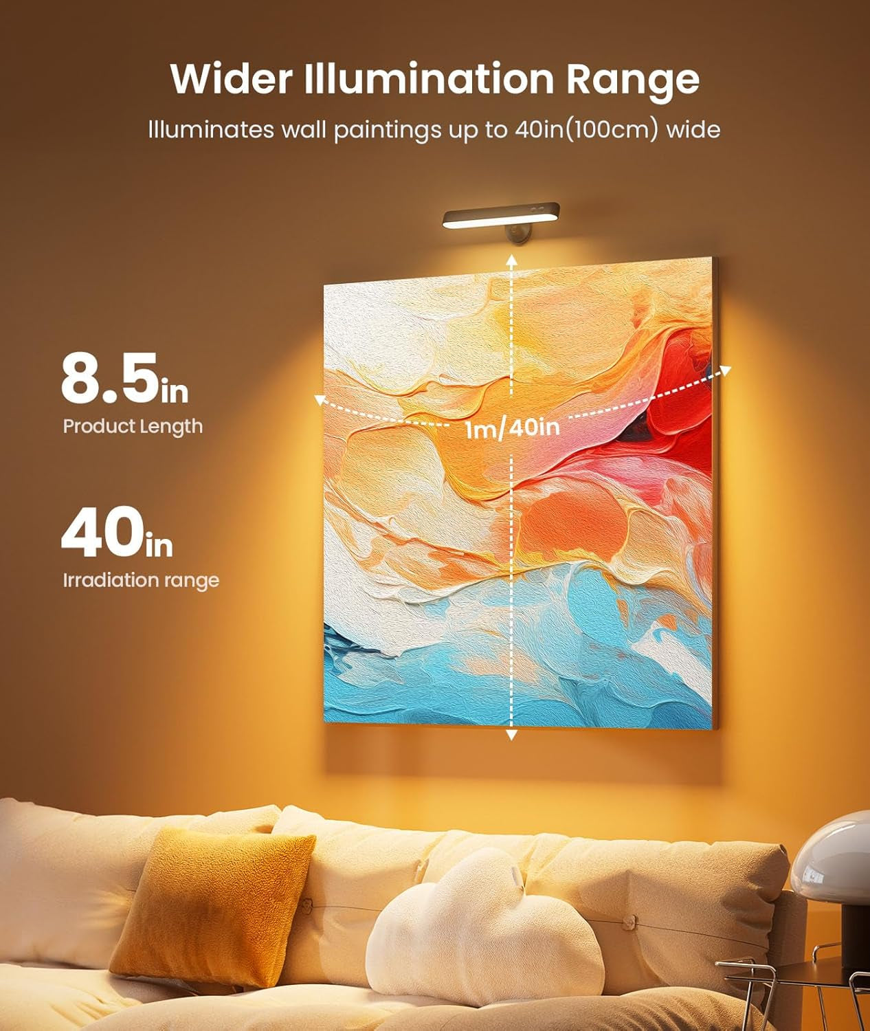 Rechargeable 7500Mah Battery Operated Wall Sconces for Bedroom,Led Wall Lights with Remote Control and Touch,360Â° Rotation,3 Colors Temperatures Dimmable Black Wall Lamps with 15 RGB Colors,2 Pack