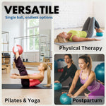 Small Exercise Ball with Pump - 9 Inch Workout Ball for Stability, Barre, Yoga, Core & Physical Therapy