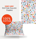 Bee Happy Cotton Calico Fabric (1 Yard) - Printed Sewing Lightweight Precut Fabric for Sewing Clothes, Homeware, & Other Accessories