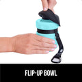 GORILLA GRIP Dog Water Bottle, Portable Water Bowl Dispenser for Dogs, 20 Oz Leak Proof Pet Travel Squeeze Bottles Food Grade Silicone, Pet Stocking to Go Puppy Essentials, Turquoise
