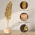 Two-Piece Luxury Nordic Metal Leaf Sculptures â€“ Elegant Gold Ginkgo & Palm Leaf Art DÃ©cor, Modern Minimalist Metal Craft for Living Room, Entryway, Wine Cabinet, Home & Office Decoration