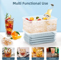 Mini Ice Cube Trays, 0.55” Tiny Pebble Ice for Iced Coffee & Cocktails, Fast Chill, Easy Twist Release, Stackable with Lid & Storage Bin (4 Pack, Blue)