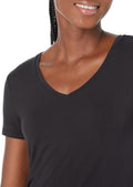 Women'S Relaxed-Fit Short-Sleeve V-Neck Tunic Activewear Shirt (Available in plus Size)