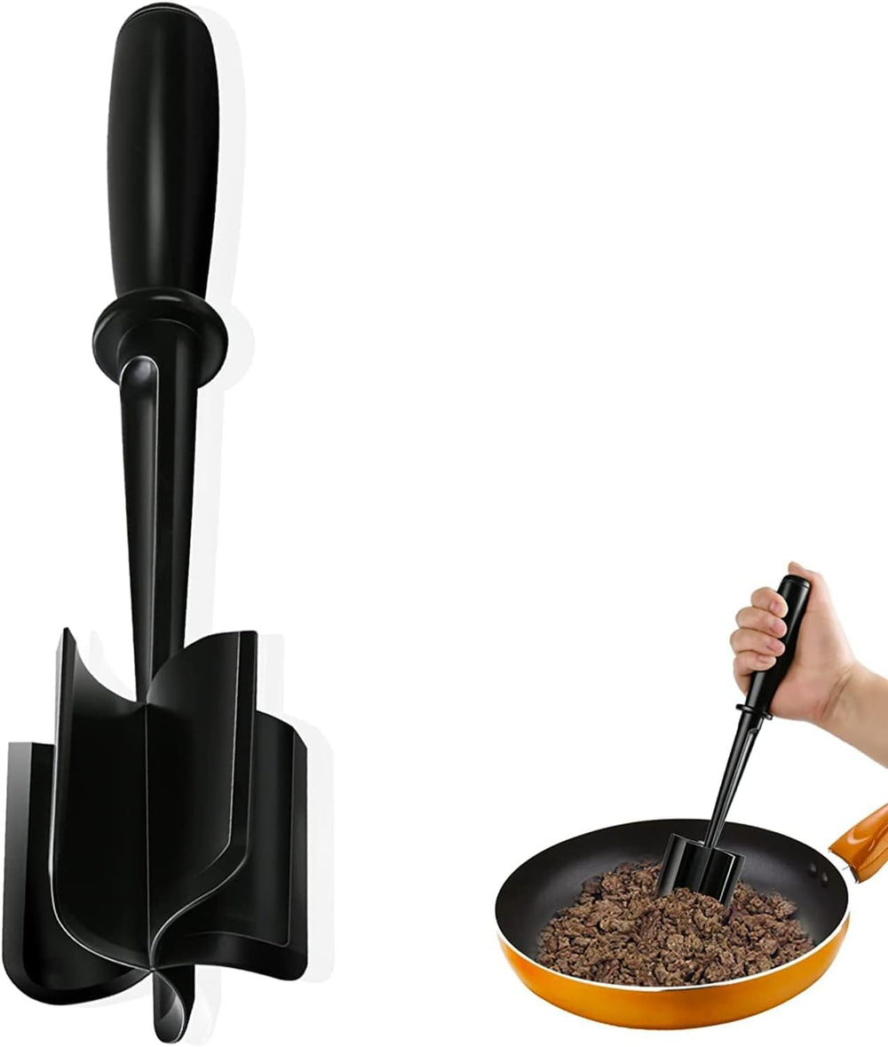 Meat Chopper, Hamburger Chopper, Potato Masher-Professional Multifunctional Heat Resistant Nylon Ground Beef Smasher Kitchen Tools and Gadgets, â€‹Safe for Non-Stick Cookware
