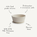Silicone Suction Bowl | Bpa-Free Non-Slip Design (Ivory)