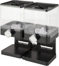 Compact Dry Food Dispenser, Dual Control, Black/Chrome