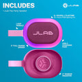 , Pop Party, Portable Bluetooth Speaker, Waterproof, RGB Lighting, Labsync, Mulberry