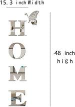 Home Wall Decor Letter Signs Acrylic Mirror Wall Stickers Decorations for Living Room Bedroom Home Decor Wall Decals (Silver, 47.2 X 15.3IN)